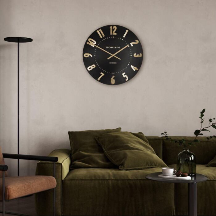 Thomas Kent Mulberry Noir Large Wall Clock - 20"